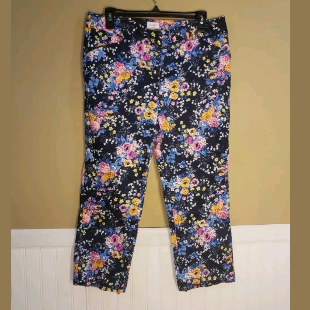 Laundry By Shelli Segal Floral Dress Capri Pants 8